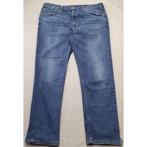 Levi's 502 Jeans Mens 38x32 Blue Denim‎ Medium Wash Straight Leg 5-Pocket Design